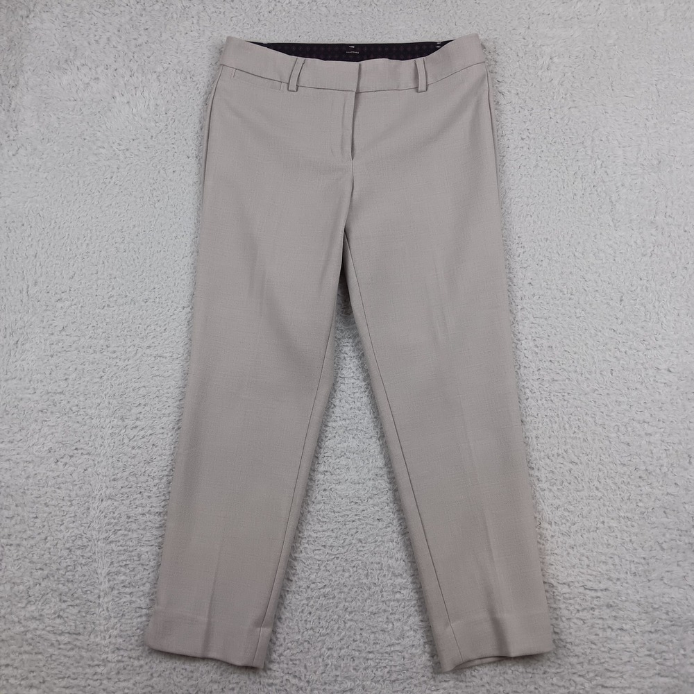 Talbots Pant Hampshire Petite 6P Gray Ankle Straight Leg Career 23147